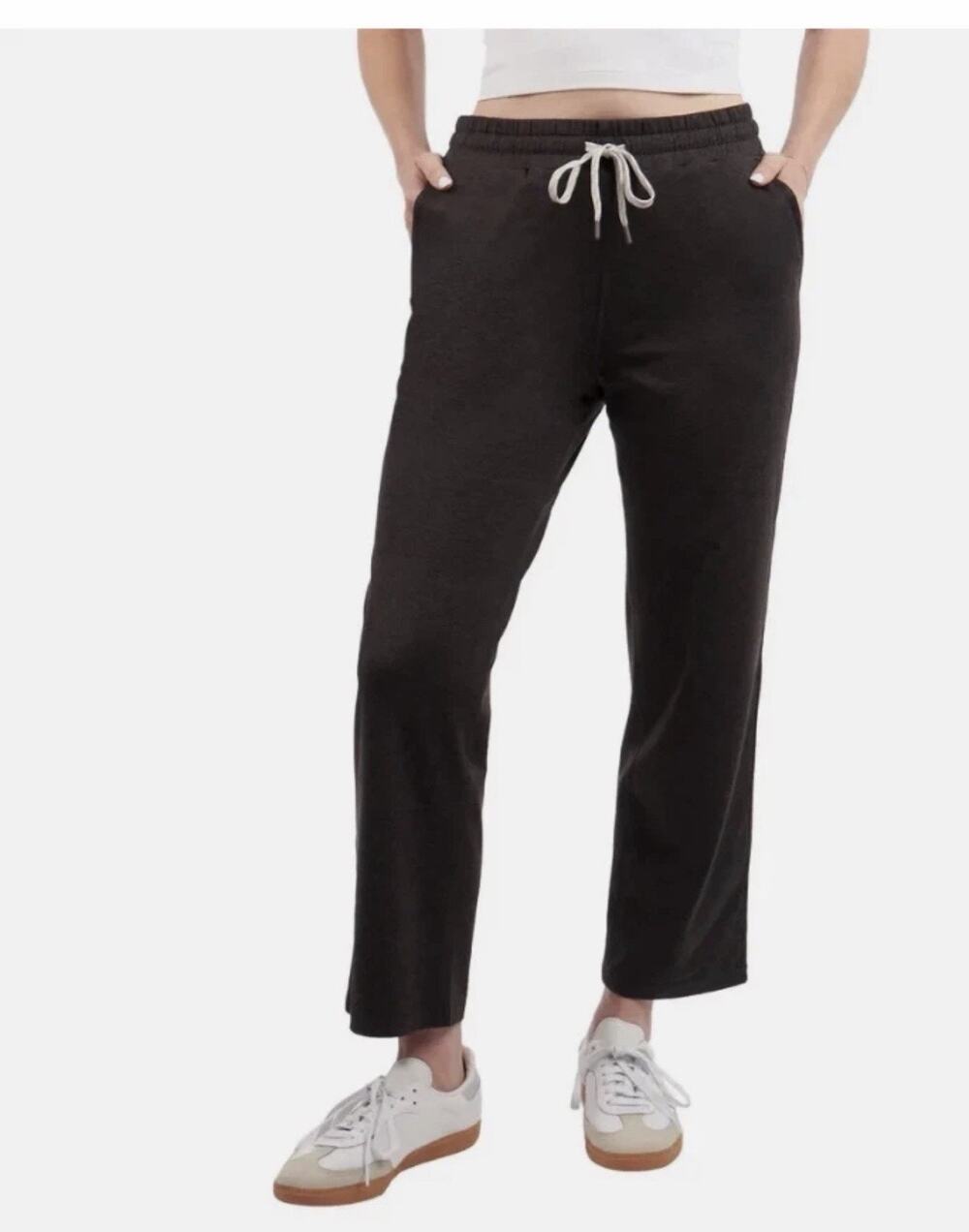 Kirkland Signature Womens Lightweight Crop Pants Black Medium Pull On NWT